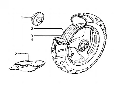 Roue arri?re (mod?le avec frein sur moyeu arri?re)