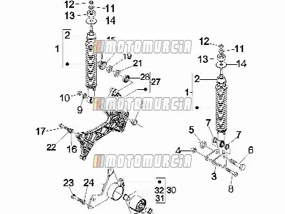 Suspension arrière - amortisseur(s)