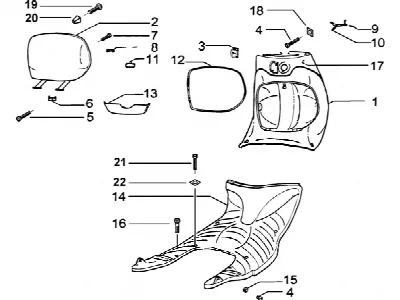 Handschuhfach-Gummimatte vorne