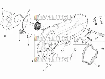 Couvercle latéral d'embrayage - k-start assy.gear