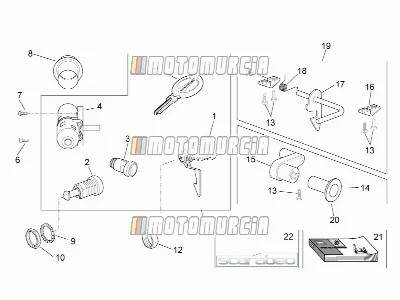 Cadre » autocollant - kit de quincaillerie de serrure