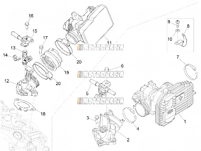 Corps de papillon - injecteur - joint d'induction