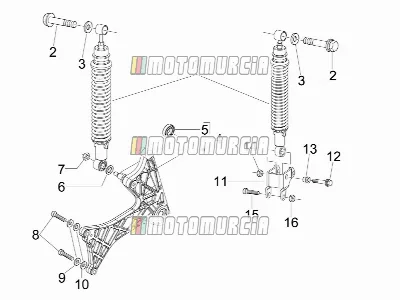 Suspension arrière - amortisseur(s)