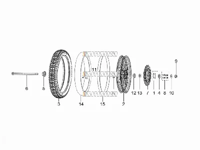 Roue avant à rayons