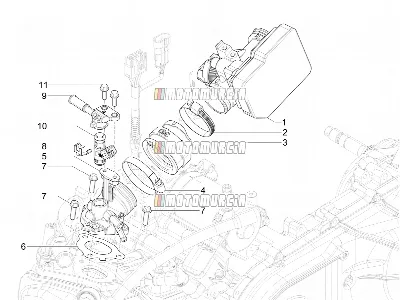 Corps de papillon - injecteur - joint d'induction