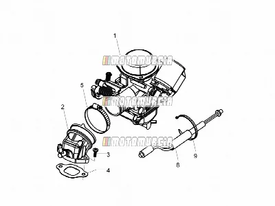 Carburateur, ensemble - tuyau-raccord