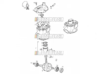 Arbre de transmission - cylindre - piston