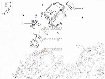 Corps de papillon - injecteur - joint d'induction