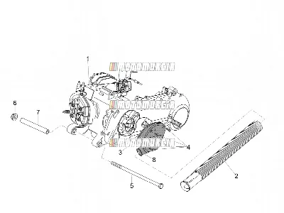 Alavanca parcial para completar o motor