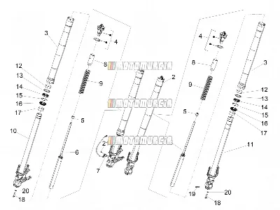 Fourche avant Gabriel Inde