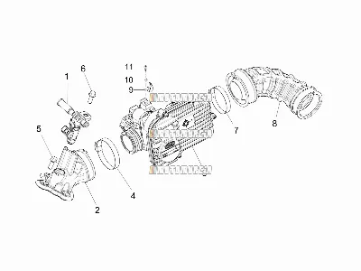 Corps de papillon - injecteur - joint d'induction