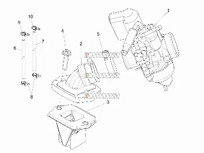 Carburettor, Assembly - Union Pipe