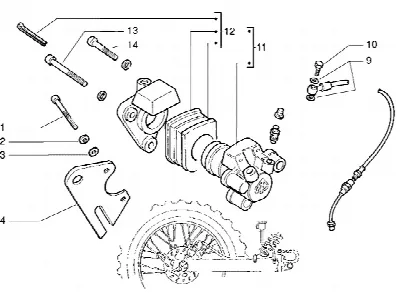 Bremssattel hinten