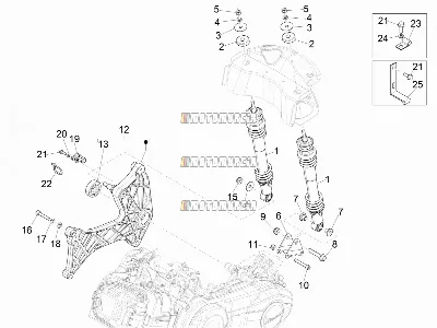 Suspension arrière - amortisseur(s)