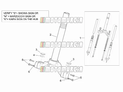 Cadre » fourche avant - base de potence