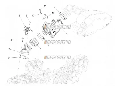 Corps de papillon - injecteur - joint d'induction
