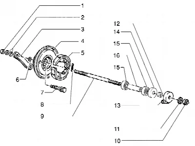 Pi?ces d?tach?es de la roue avant