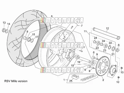 Rear Wheel Rsv Mille Version