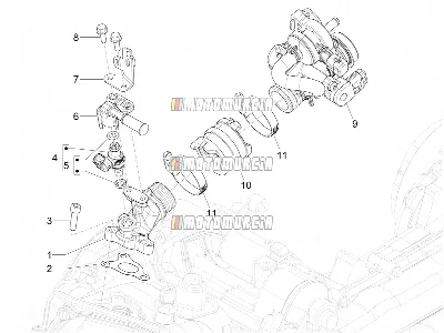 Corpo do acelerador - injetor - junta de indução