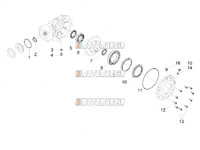 Transmission arrière / composants