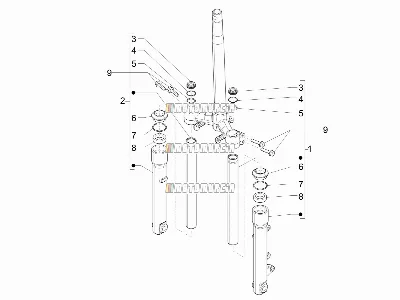 Composants de la fourche (dessus Wuxi)
