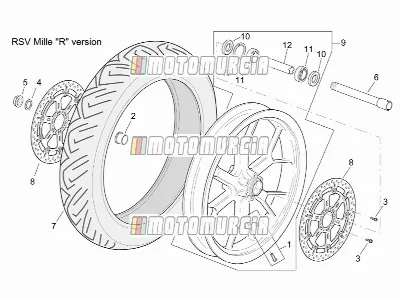Roue avant rsv mille version "r"