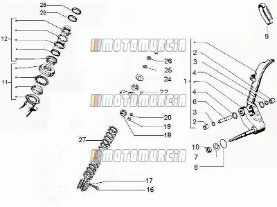 Composants de la fourche (mingxing)
