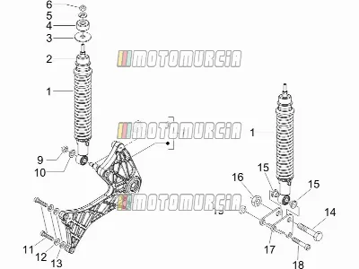 Suspension arrière - amortisseur(s)