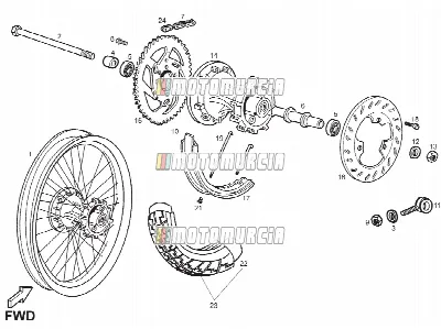 Roue arrière