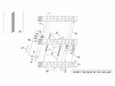 Cadre » fourche avant marzocchi - moyeux, manchons