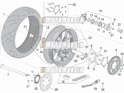 Roue arrière