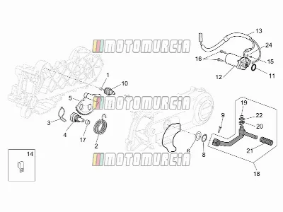 Moteur » engrenage de kick/démarreur