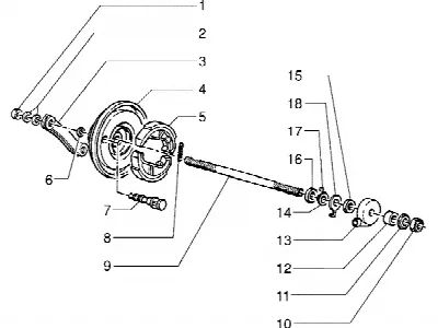 Pi?ces d?tach?es de la roue avant
