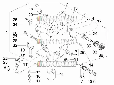 Vliegwiel magneetdeksel - oliefilter