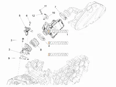 Corps de papillon - injecteur - joint d'induction