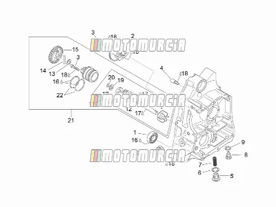 Moteur » demi-carter droit