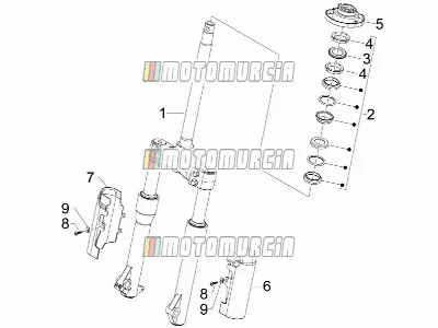 Fork/steering Tube - Steering Bearing Unit