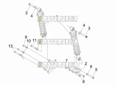 Suspension arrière - amortisseur(s)