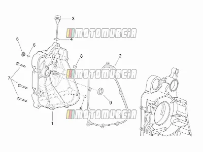 Cache latéral du volant moteur
