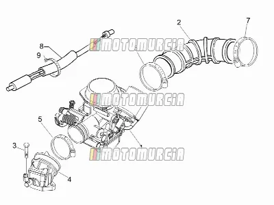 Carburateur, montage - verbindingspijp