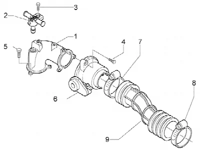 Unie pijp-gasklephuis-injector