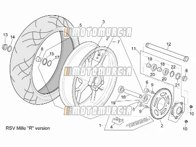 Rear Wheel Rsv Mille "r" Version