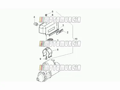 Startmotor deksel