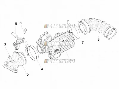 Corps de papillon - injecteur - joint d'induction