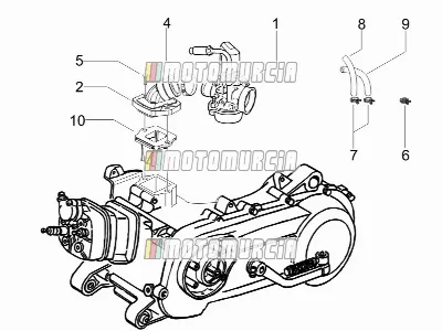 Carburettor, Assembly - Union Pipe