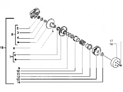 Angetriebene Riemenscheibe