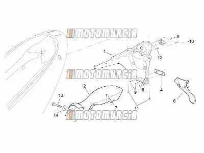 Carrosserie arrière - support de plaque