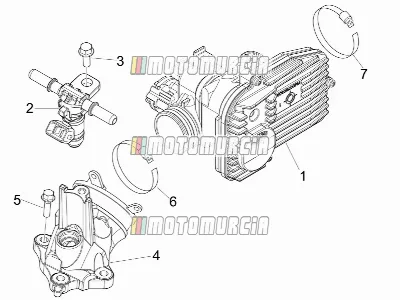 Corps de papillon - injecteur - joint d'induction