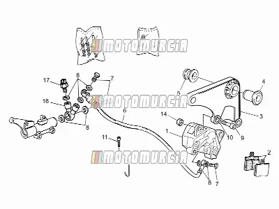 Bremssattel hinten