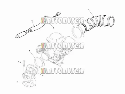 Carburettor, Assembly - Union Pipe